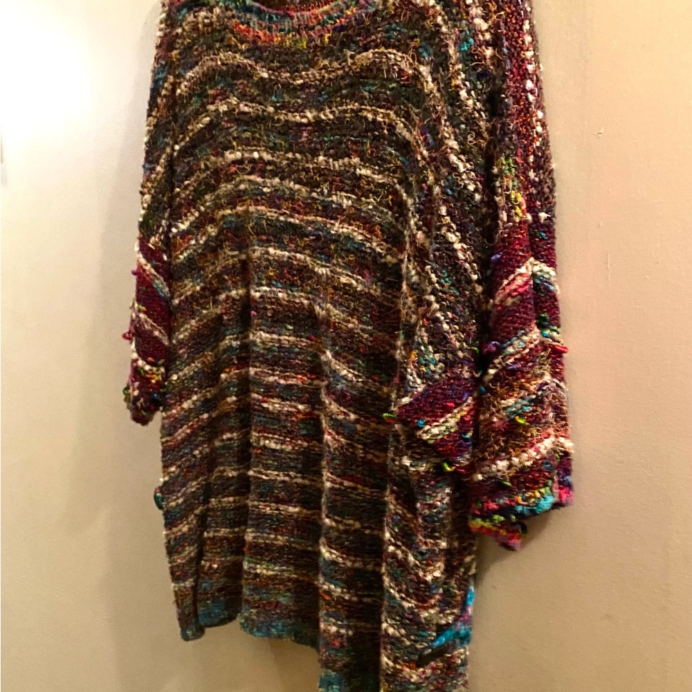 Hand knit top beautiful colors.